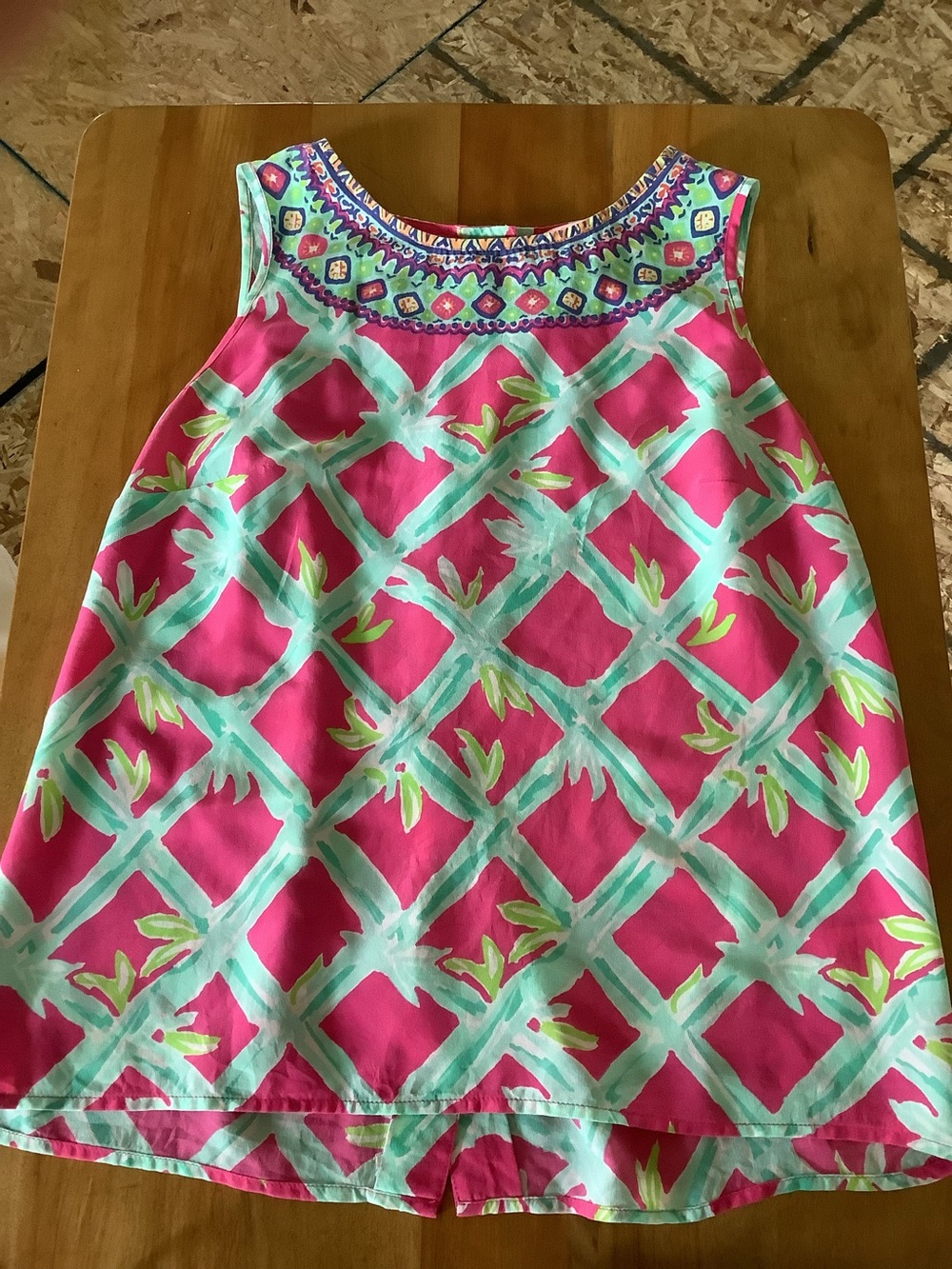 Lilly Pulitzer Pink, Aqua & Lime Sleeveless Tank Top